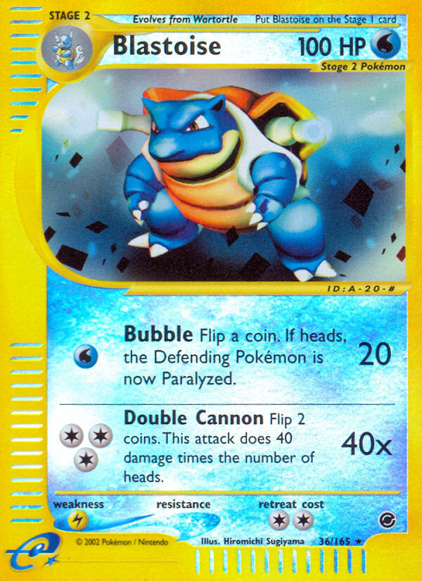 E-Series Expedition Blastoise #36/165 reverse holo